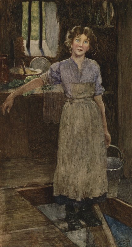 Men Gud har några av oss som han viskar i örat (färg litho) av Eleanor Fortescue Brickdale