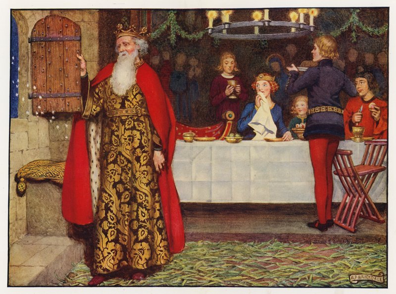 Carols: Good King Wenceslas (färg litho) av Eleanor Fortescue Brickdale