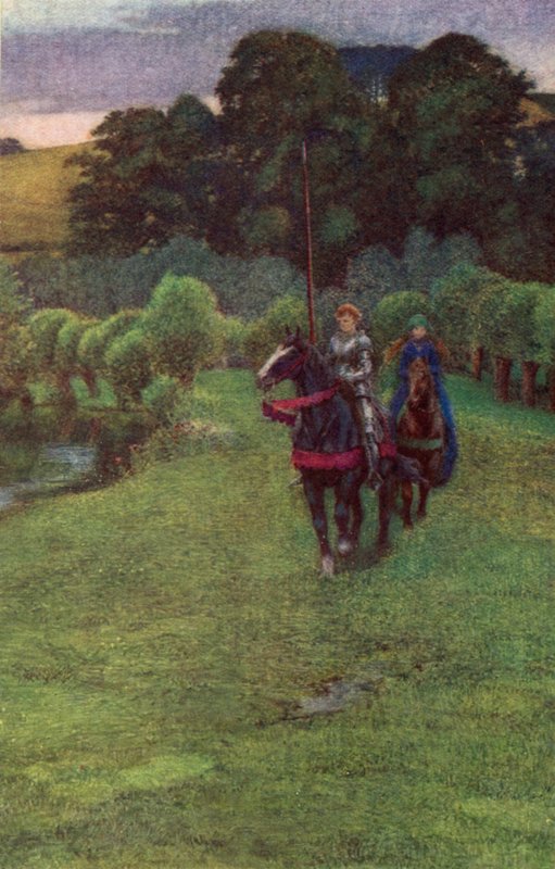 Enid de red så långsamt och de såg så bleka ut (färg litho) av Eleanor Fortescue Brickdale