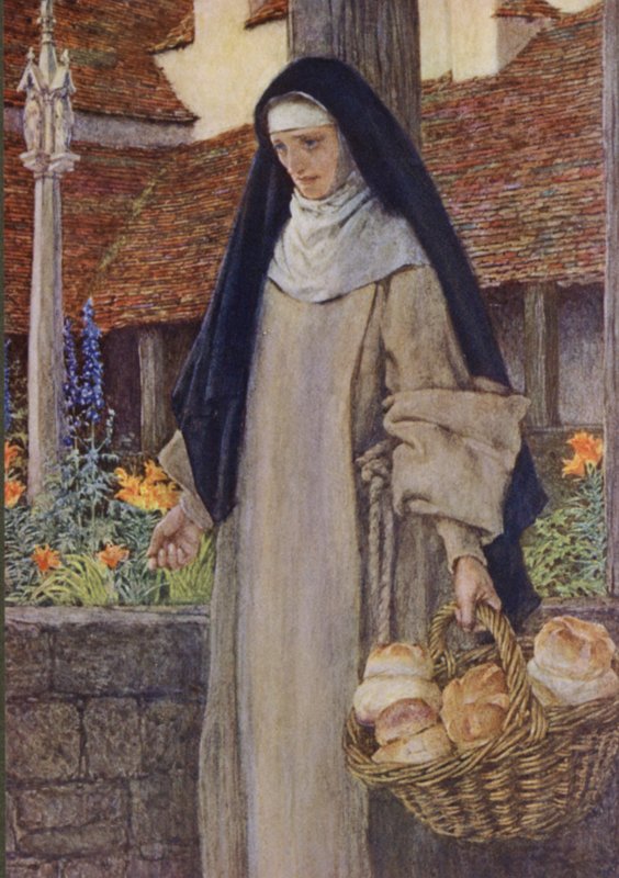 Illustration för Idylls Of The King av Alfred Lord Tennyson (färg litho) av Eleanor Fortescue Brickdale