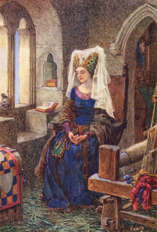 Illustration till The Gathering of Brother Hilarius av Michael Fairless (färglitografi) av Eleanor Fortescue Brickdale