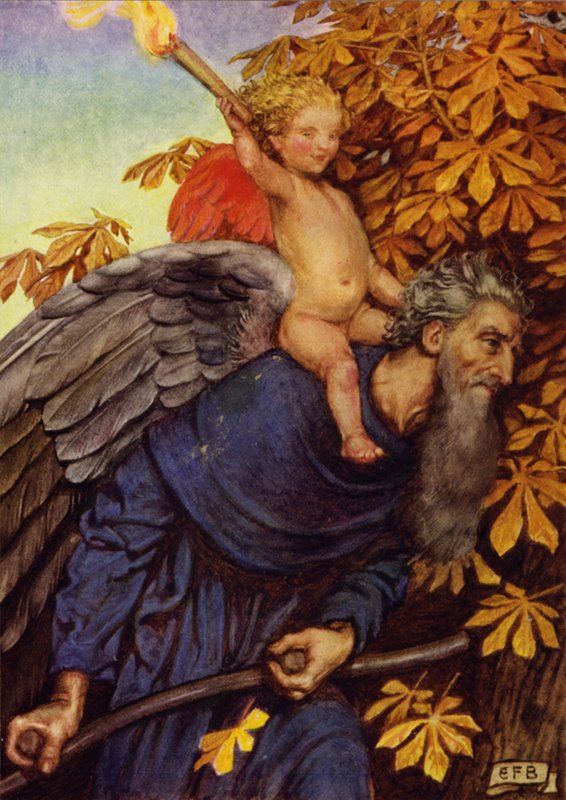 Kärleken är inte tidens dåre (färg litho) av Eleanor Fortescue Brickdale