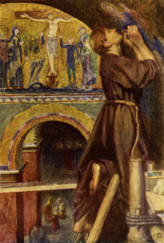 Gamla bilder i Florens (färg litho) av Eleanor Fortescue Brickdale