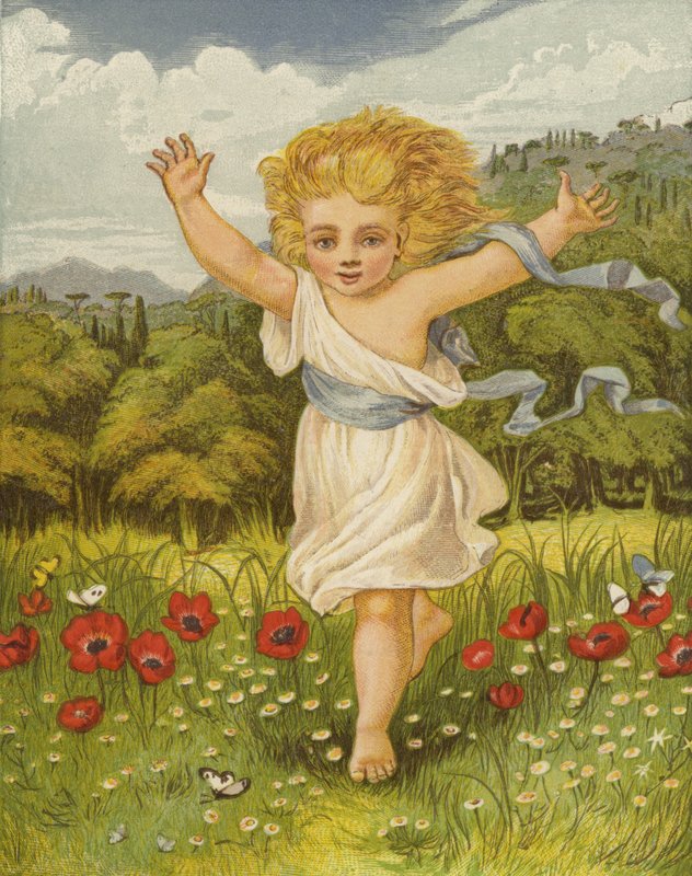 Lärkan väckte visioner av oändliga hopp (färg litho) av Eleanor Fortescue Brickdale