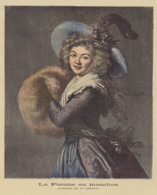 Damen med muffen av Elisabeth Louise Vigee-Lebrun