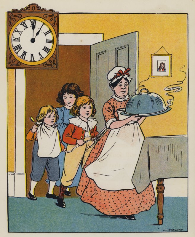 Middagstid (färg litho) av Elise H. Stewart