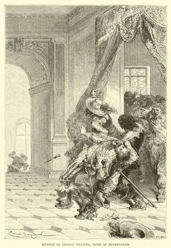 Mordet på George Villiers, hertigen av Buckingham av Emile Antoine Bayard