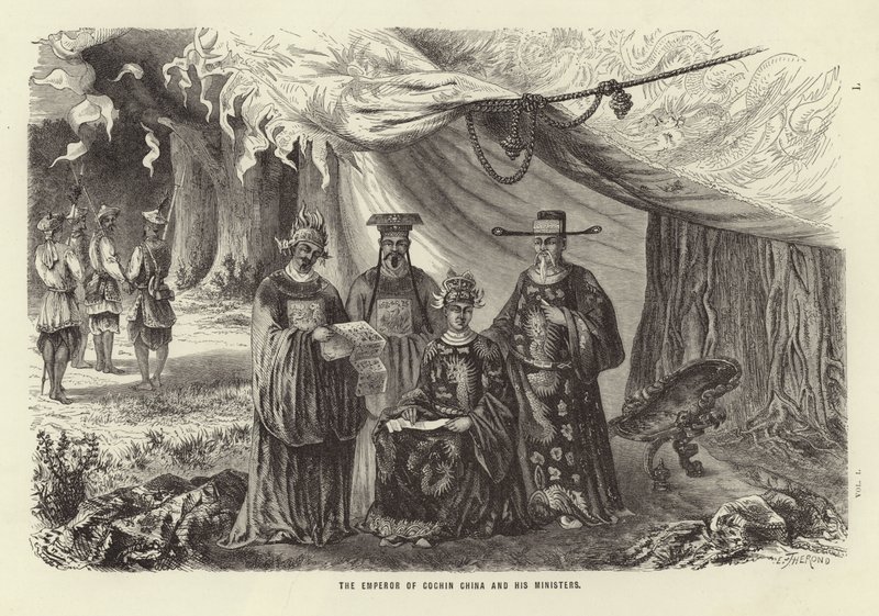 Kejsare av Cochin Kina och hans ministrar av Emile Theodore Therond