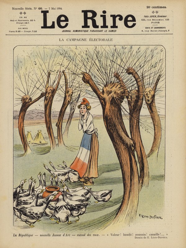 Valrörelsen. Illustration för Le Rire av Emilien Leon Jean Dufour