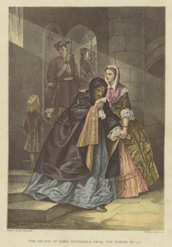 Lord Nithsdales flykt från tornet 1716 av Emily Mary Osborn