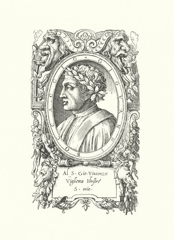 Giovanni Boccaccio, italiensk poet, romanförfattare och humanist av Enea Vico