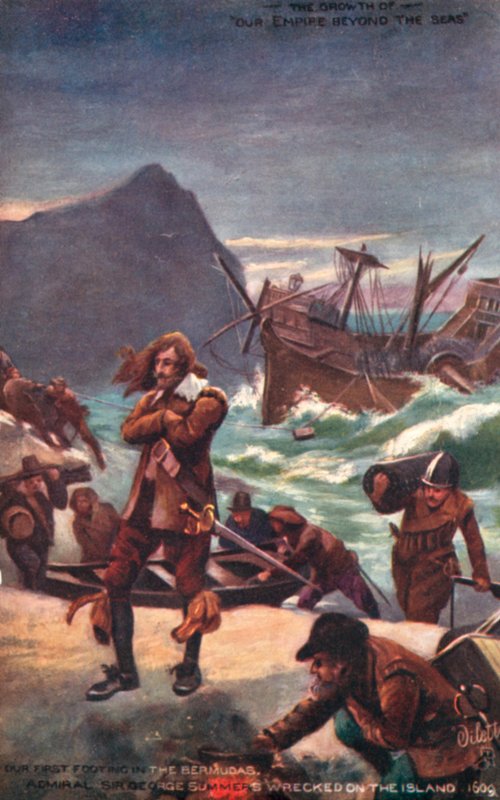 Amiral Sir George Summers förliste på Bermudas 1609 av English School