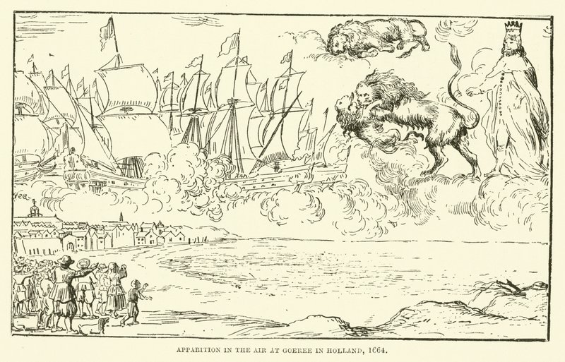 Uppenbarelse i luften vid Goeree i Holland, 1664 av English School