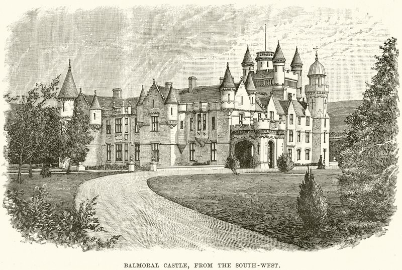 Balmoral Castle, från sydväst av English School