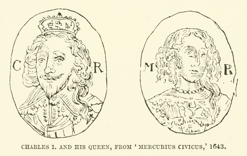 Karl I och hans drottning, från Mercurius Civicus, 1643 av English School