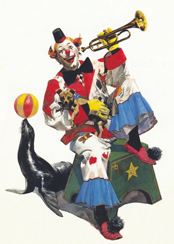 Clown på cirkus av English School