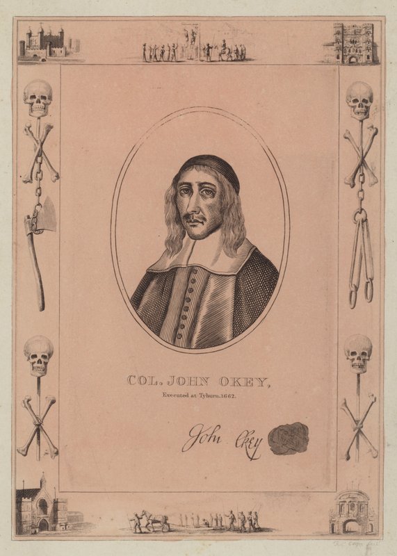 Överste John Okey, avrättad i Tyburn, 1662 av English School