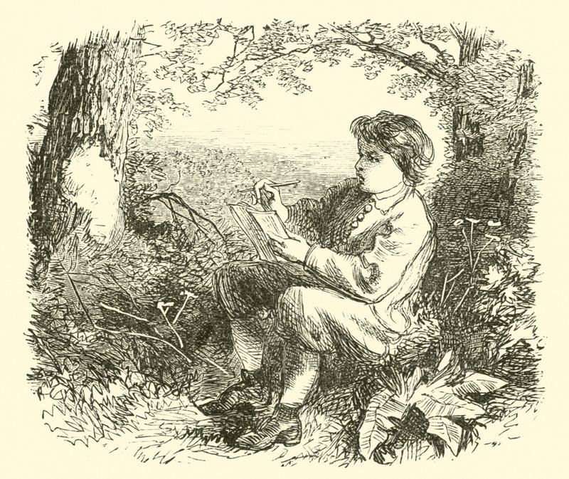 David Wilkie, pojken, studerar från naturen av English School