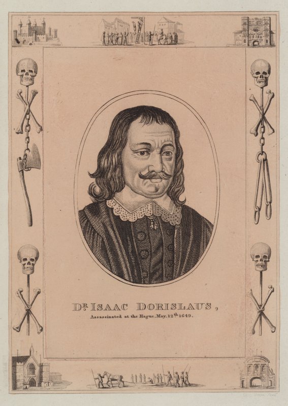 Dr Isaac Dorislaus, mördad i Haag, 12 maj 1649 av English School