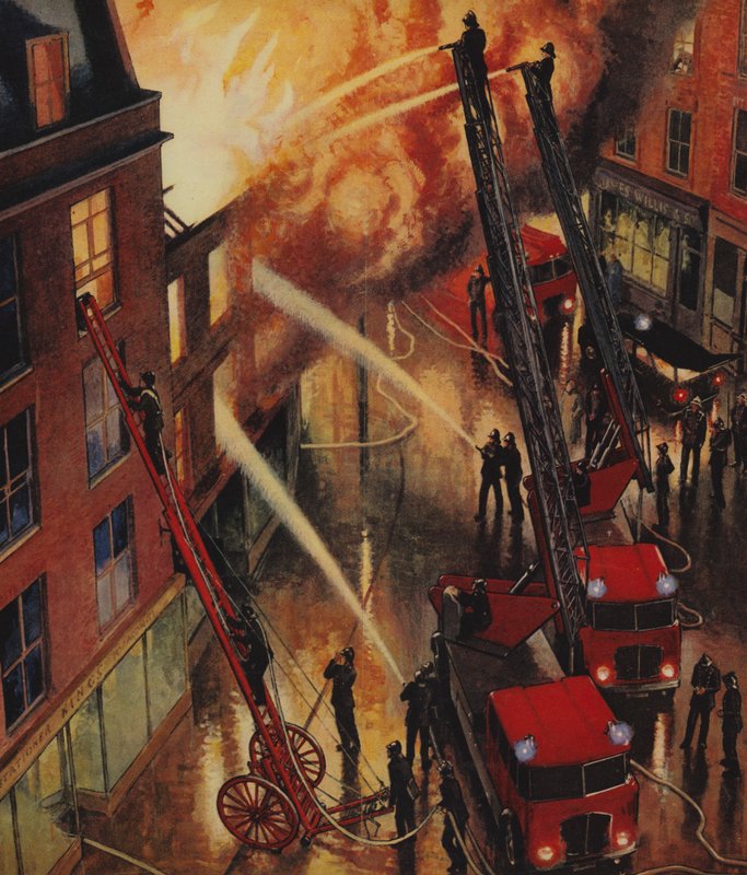 Brandkåren i aktion, England, 1960-talet av English School