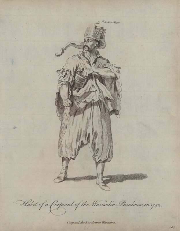 Vana av en korpral i Warasdin Pandours 1742 av English School