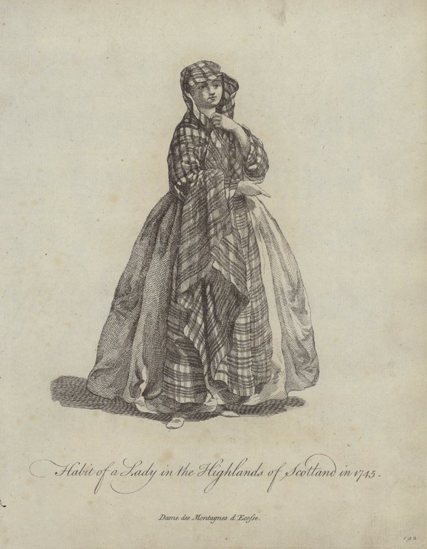 Habit of a Lady i högländerna i Skottland 1745 av English School