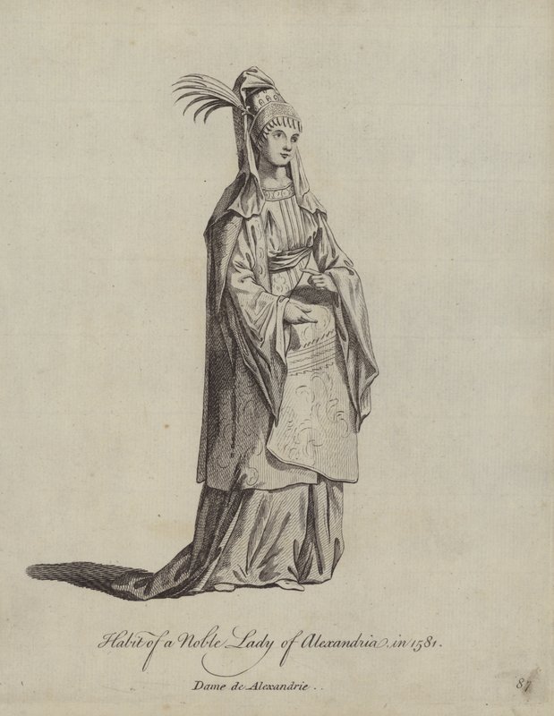 Vana hos en ädel dam av Alexandria 1581 av English School