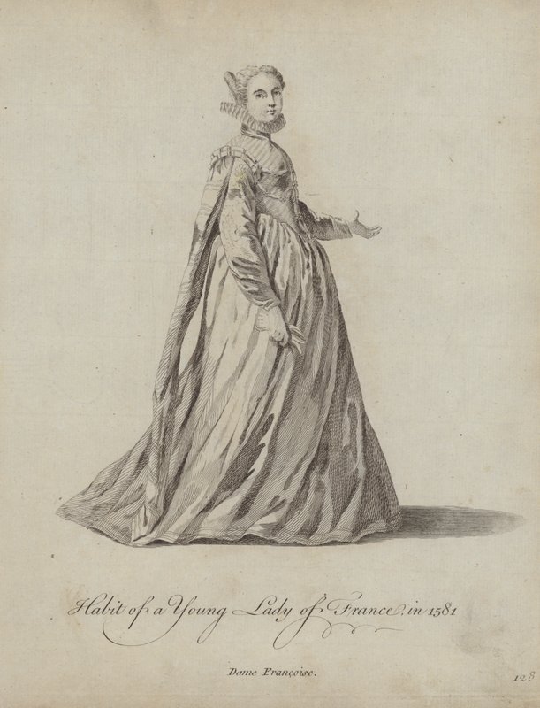En ung dam av Frankrikes vana 1581 av English School