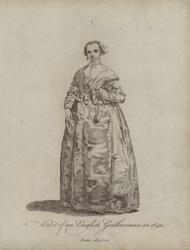 En engelsk Gentlewomans vana 1640 av English School