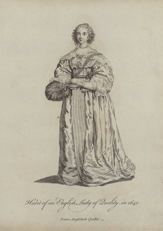 Vana hos en engelsk dam av kvalitet 1640 av English School