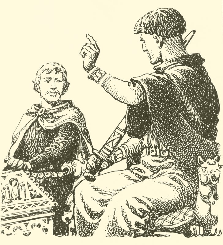 Harold, som en fånge av William Duke of Normandy, tvingades avge ett högtidligt löfte att bli Williams vasall av English School