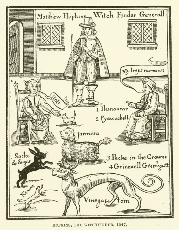 Hopkins, häxfinnaren, 1647 av English School