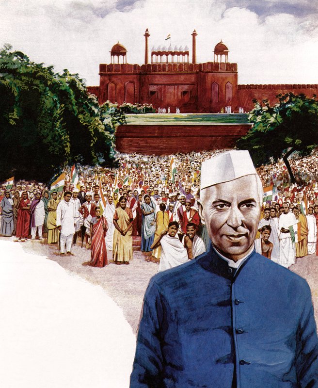Jawaharlal Nehru, Indiens första premiärminister av English School