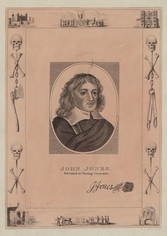 John Jones, avrättad vid Charing Cross, 1660 av English School