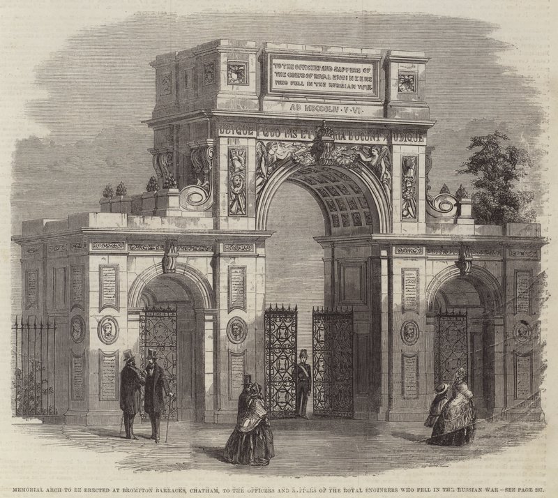 Memorial Arch kommer att uppföras vid Brompton Barracks, Chatham, till officerarna och sappers från de kungliga ingenjörerna som stupade i ryska kriget av English School
