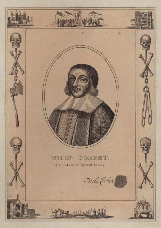 Miles Corbet, avrättad i Tyburn, 1662 av English School