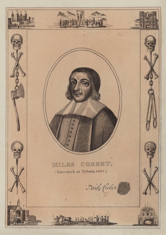 Miles Corbet, avrättad i Tyburn, 1662 av English School