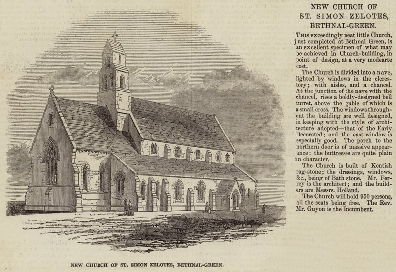 Nya kyrkan St Simon Zelotes, Bethnal-Green av English School