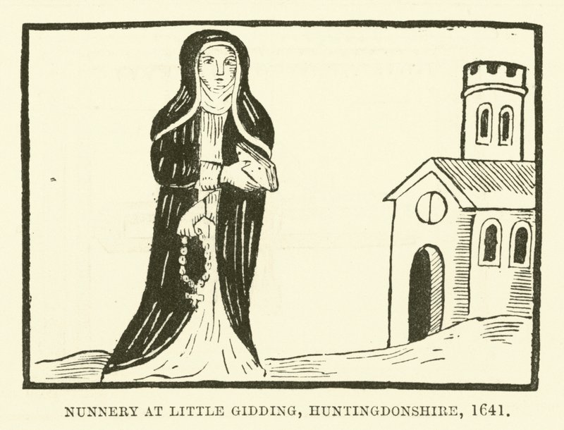 Nunnekloster vid little gidding, Huntingdonshire, 1641 av English School