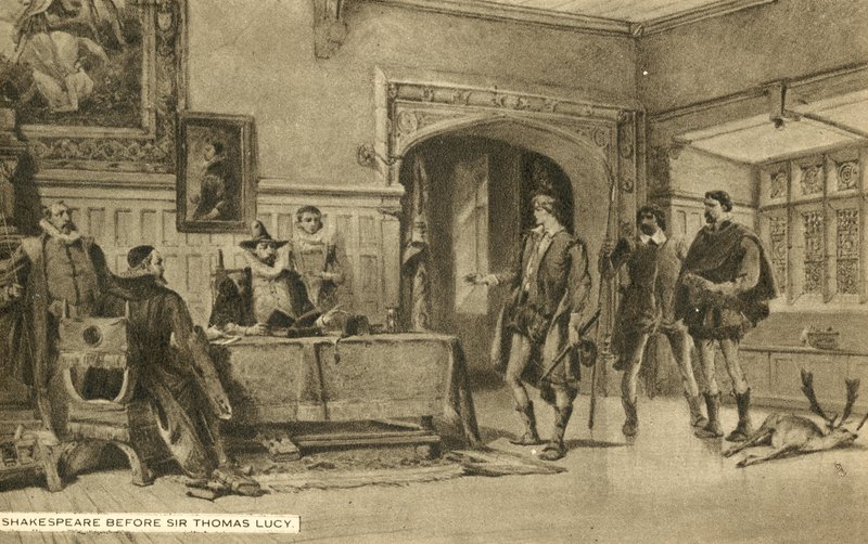 Shakespeare före Sir Thomas Lucy av English School