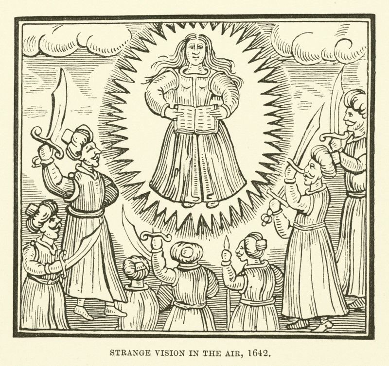 Konstig vision i luften, 1642 av English School