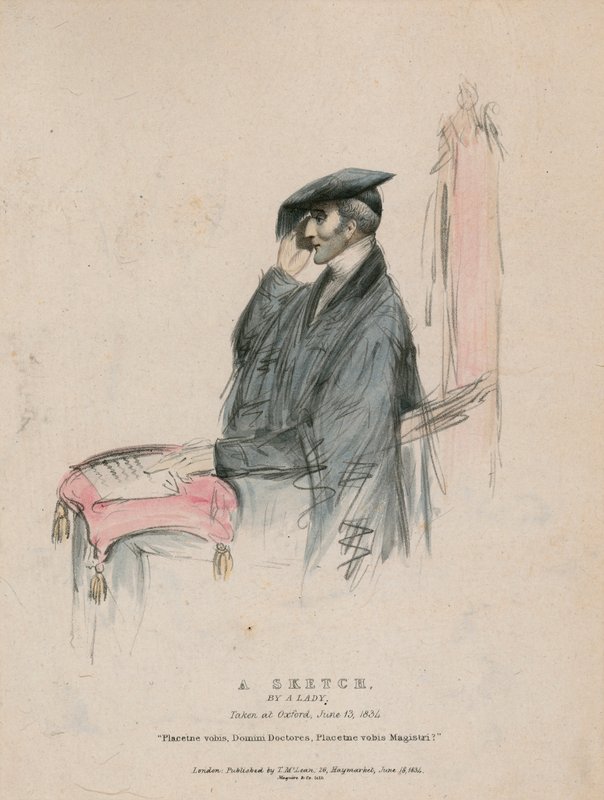 The Duke of Wellington, en skiss av en dam, tagen i Oxford den 13 juni 1834 av English School