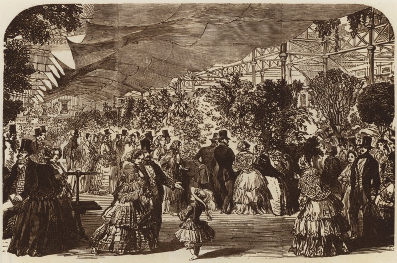 Trädgårdsutställningen, East Nave, 1855 (gravyr) av English School