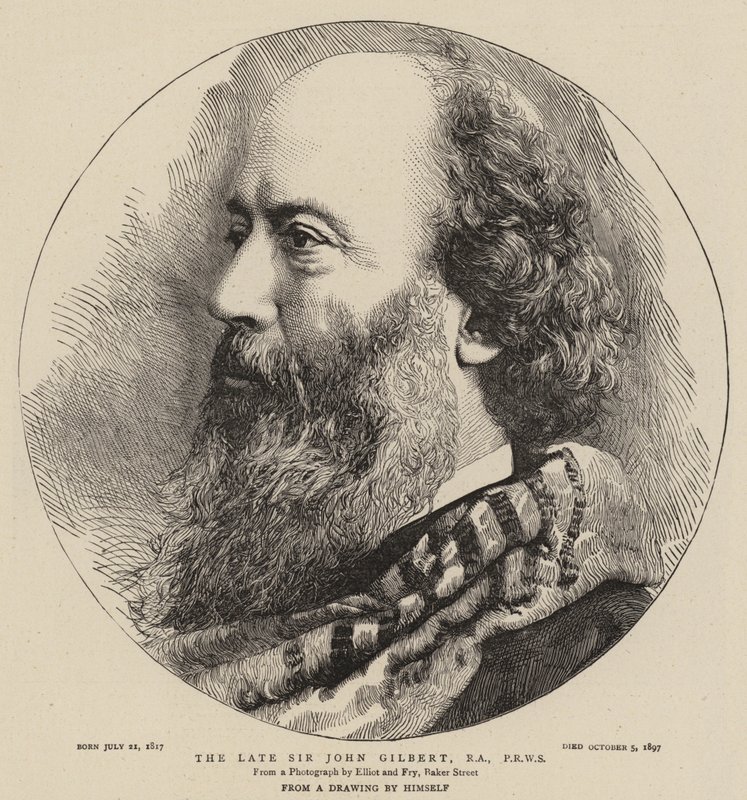Den sene Sir John Gilbert, RA, PRWS av English School