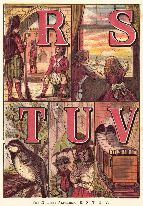 Nursery Alphabet, R, S, T, U, V av English School