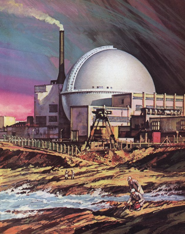 Kärnkraftverket i Dounreay i Skottland av English School