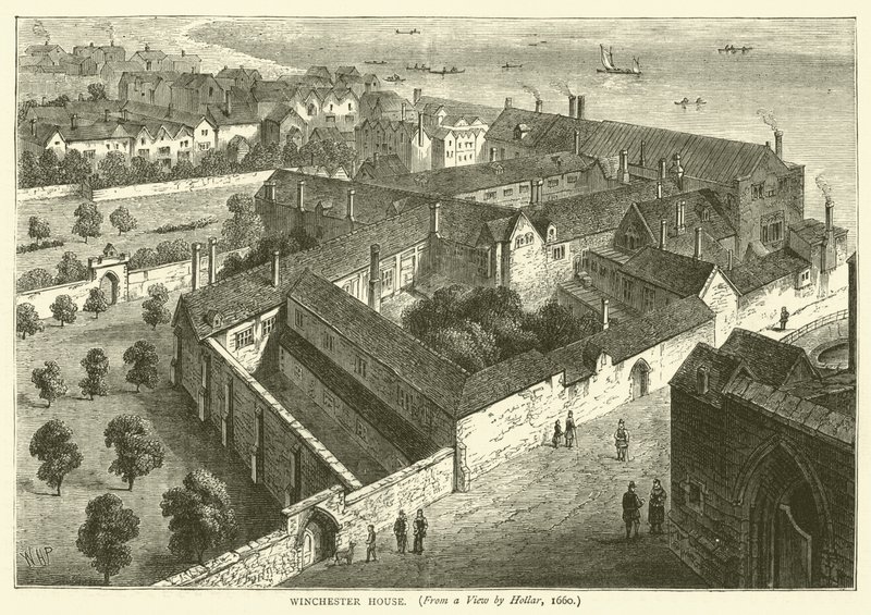 Winchester House, från en utsikt över Hollar, 1660 av English School