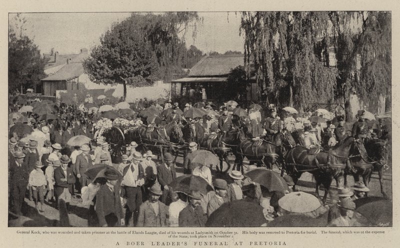 En Boer Leaders-begravning i Pretoria av English Photographer