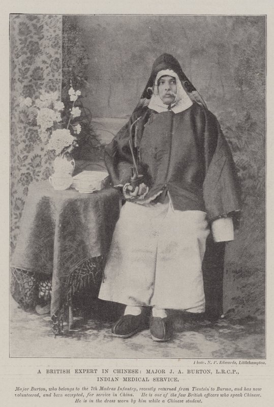 En brittisk expert på kinesiska, major J A Burton, LRCP, indiska sjukvården av English Photographer