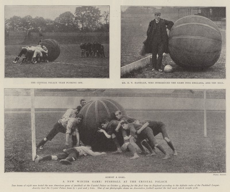 Ett nytt vinterspel, Pushball på Crystal Palace av English Photographer